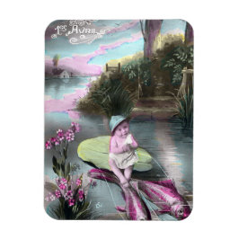 ヴィンテージフランスのエイプリルフール葉書 マグネット