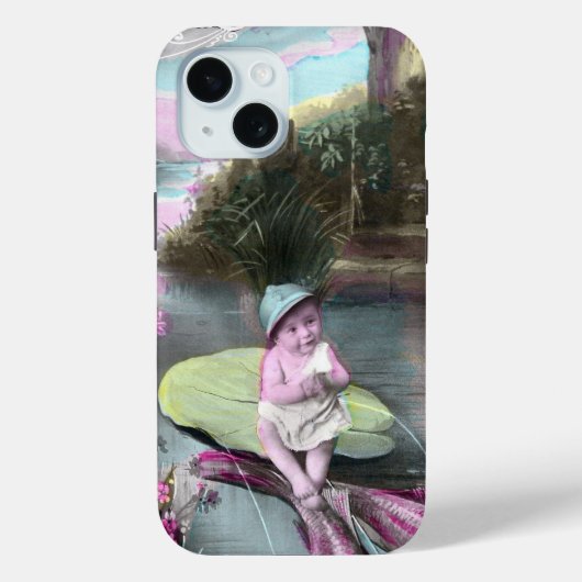 ヴィンテージフランスのエイプリルフール葉書 Case-Mate iPhoneケース (裏面)