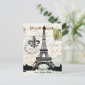ヴィンテージフランスのエッフェルタワーハガキ ポストカード (スタンド正面)