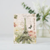 ヴィンテージフランスのエッフェルタワーハガキ ポストカード (スタンド正面)