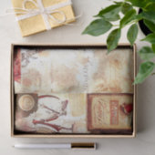 ヴィンテージフランスのエフィールタワーバイクデクページ 薄葉紙 (ギフト)