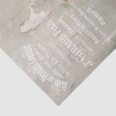 ヴィンテージフランスのエフェラとフローラ 薄葉紙 (詳細)