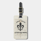 ヴィンテージフランスのエフェラ(紋章の)フラ・ダ・リカスタム ラゲッジタグ (正面縦)