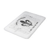 ヴィンテージフランスのエフェラB&W（紋章の）フラ・ダ・リカスタム バスマット (アングル)