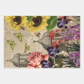 ヴィンテージフランスのエフエマデコップコラージュ3 ラッピングペーパーシート (正面2)