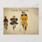 ヴィンテージフランスのエフエマファミリーサイクリング ポストカード (正面)