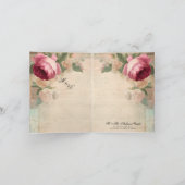 ヴィンテージフランスのエレガントフローラジャンク結婚ジャーナル 招待状 (内部)