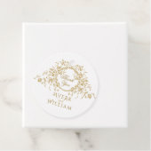 ヴィンテージフランスのエレガント金ゴールドフローラモノグラム結婚ズ フェイバータグ (インサイチュ)