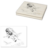 ヴィンテージフランスのエンジェル女子スフランスのクリプト ラバースタンプ (押印)