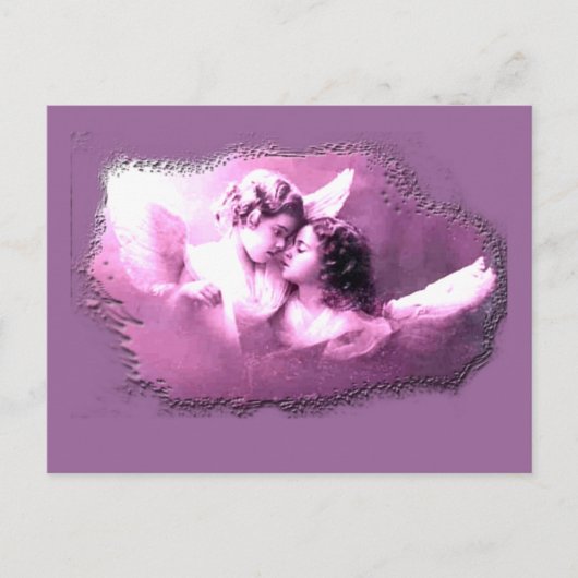 ヴィンテージフランスのエンゼルスデザイン ポストカード (正面)