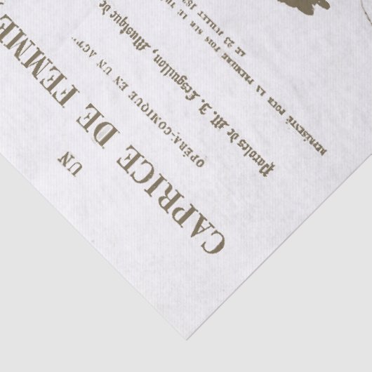 ヴィンテージフランスのオペラ図解入りの、写真付きのタイトルページ 薄葉紙 (詳細)