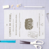 ヴィンテージフランスのオペラ図解入りの、写真付きのタイトルページ 薄葉紙 (クラフト)