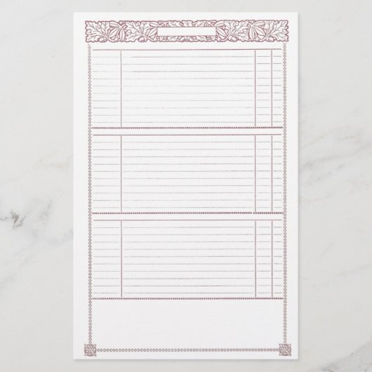 ヴィンテージフランスのオークリーフレッドジャンクジャーナルページ チラシ (正面)