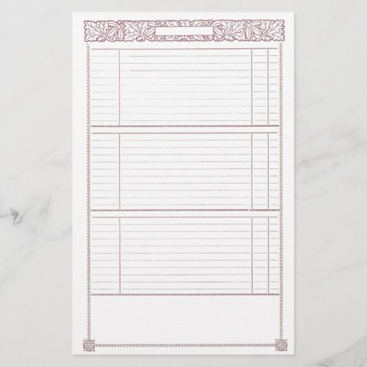 ヴィンテージフランスのオークリーフレッドジャンクジャーナルページ チラシ (裏面)