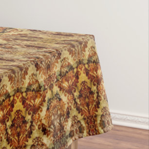 ヴィンテージフランスのオ素朴ンム秋ブラウンダマスク テーブルクロス