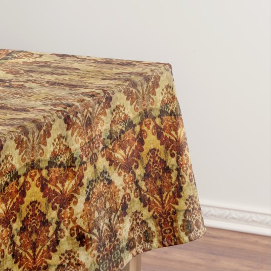 ヴィンテージフランスのオ素朴ンム秋ブラウンダマスク テーブルクロス (インサイチュ)