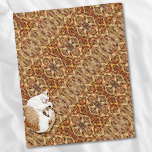 ヴィンテージフランスのオ素朴ンム秋ブラウンダマスク フリースブランケット