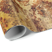 ヴィンテージフランスのオ素朴ンム秋ブラウンダマスク ラッピングペーパー (ロールコーナー)