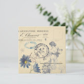 ヴィンテージフランスのカルテポストエールバラレディービーフラワー (スタンド正面)