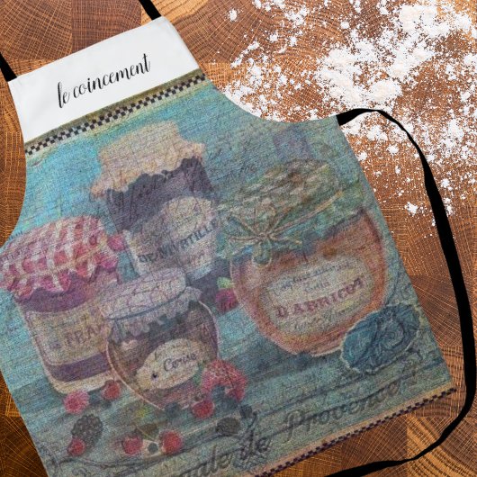 ヴィンテージフランスのカントリーがジャムジャースカスタム エプロン