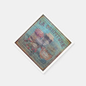 ヴィンテージフランスのカントリーがジャムジャースクラフトを守る スタンダードカクテルナプキン (角)