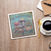 ヴィンテージフランスのカントリーがジャムジャースクラフトを守る スタンダードカクテルナプキン