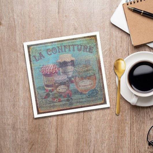 ヴィンテージフランスのカントリーがジャムジャースクラフトを守る スタンダードカクテルナプキン