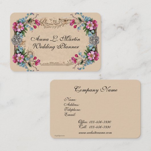 ヴィンテージフランスのカントリーガーデン 名刺 (正面/裏面)