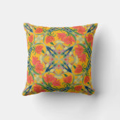 ヴィンテージフランスのカントリーチューリップ装飾用クッション クッション (裏面)