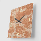 ヴィンテージフランスのカントリートイレウォールクロック スクエア壁時計 (傾斜)