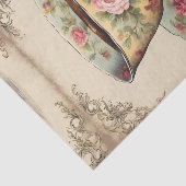 ヴィンテージフランスのカントリーフローラティーカップ 薄葉紙 (詳細)