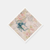 ヴィンテージフランスのカントリーボタニカルパリティーパーティー スタンダードカクテルナプキン (角)