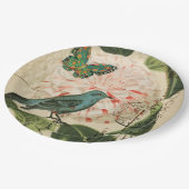 ヴィンテージフランスのカントリーボタニカルパリティーパーティー ペーパープレート (アングル)