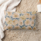 ヴィンテージフランスのカントリー水彩牡丹 ランバークッション (ブランケット)