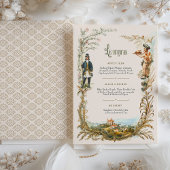 ヴィンテージフランスのカードクラシックチャーム 招待状