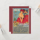ヴィンテージフランスのカーニバルニース1934 カード (正面/裏面インサイチュ)