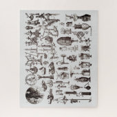 ヴィンテージフランスのガス照明イラストレーション ジグソーパズル (縦)