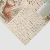 ヴィンテージフランスのキャットポストカードティッシュペーパー(大) 薄葉紙 (詳細)