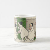 ヴィンテージフランスのギフトガールズクリスマスマグ コーヒーマグカップ (中央)