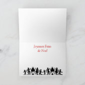 ヴィンテージフランスのクリスマス、家族パーティー シーズンカード (内部)