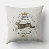 ヴィンテージフランスのグラフィック装飾用クッション クッション (裏面)