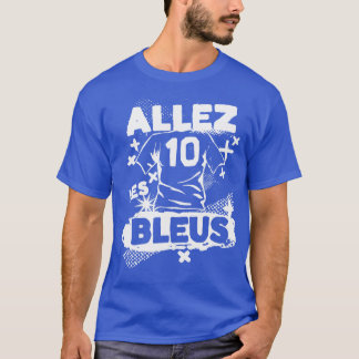 ヴィンテージフランスのグランジレトロアルレスブルー Tシャツ