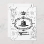 ヴィンテージフランスのケーキはがき ポストカード (正面/裏面)