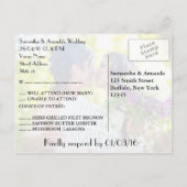 ヴィンテージフランスのゲイレズビアン結婚式RSVPと写真 インビテーションポストカード (裏面)