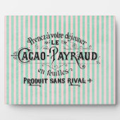 ヴィンテージフランスのココアパウダー広告 フォトプラーク (正面)