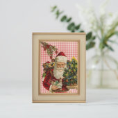 ヴィンテージフランスのコテージカントリークリスマスポストカード シーズンポストカード (スタンド正面)