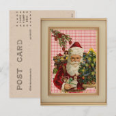 ヴィンテージフランスのコテージカントリークリスマスポストカード シーズンポストカード (正面/裏面)