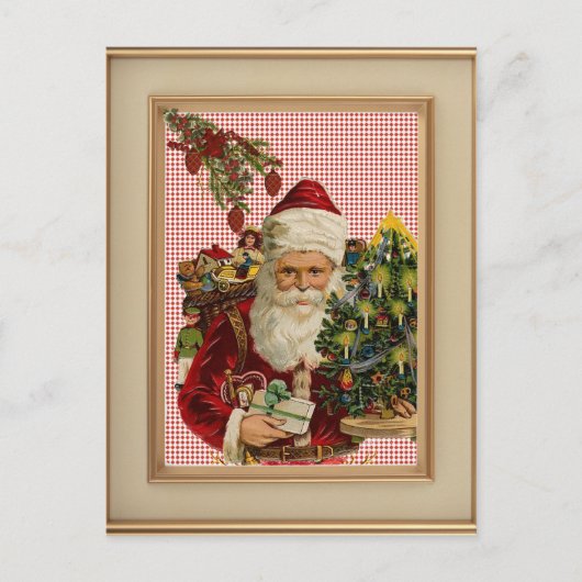 ヴィンテージフランスのコテージカントリークリスマスポストカード シーズンポストカード (正面)