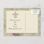 ヴィンテージフランスのコラージュ日付の保存 案内ポストカード (裏面)