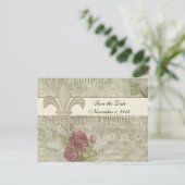 ヴィンテージフランスのコラージュ日付の保存 案内ポストカード (スタンド正面)